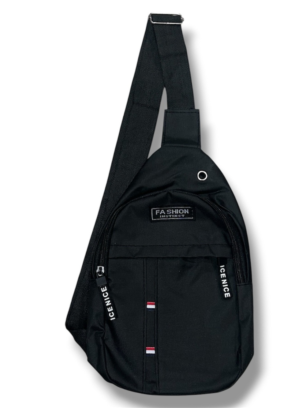 LA Fashion District Black Crossbody Bag w/ Adjustable Strap & Lots of Pockets